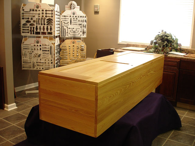 entry cypress coffin